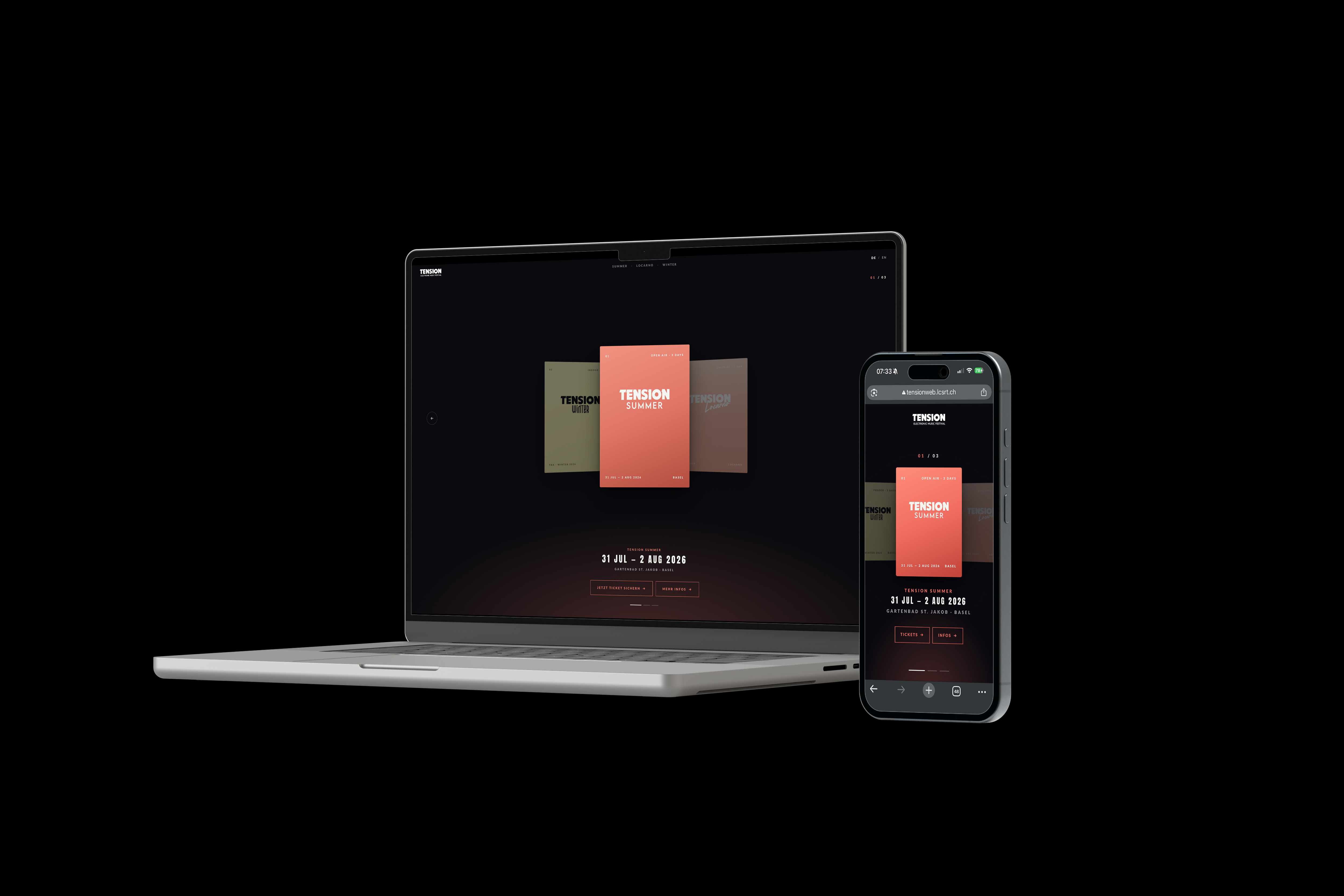 Tension Carousel auf Desktop und Mobile